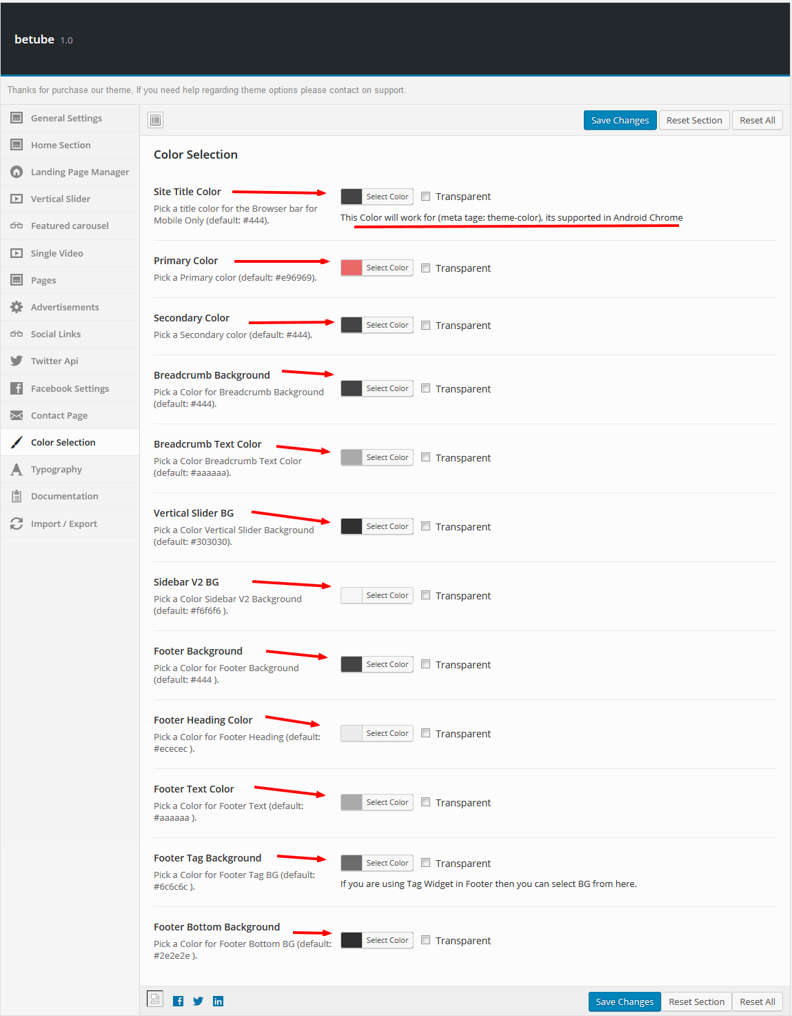 betube single video settings