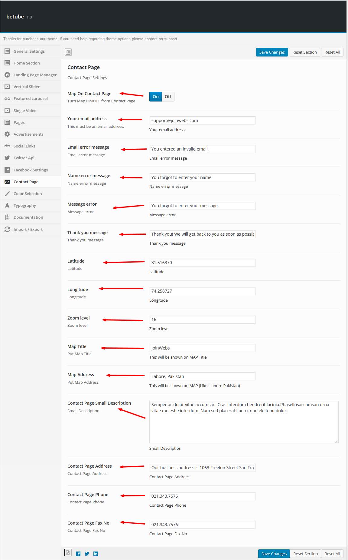 betube single video settings