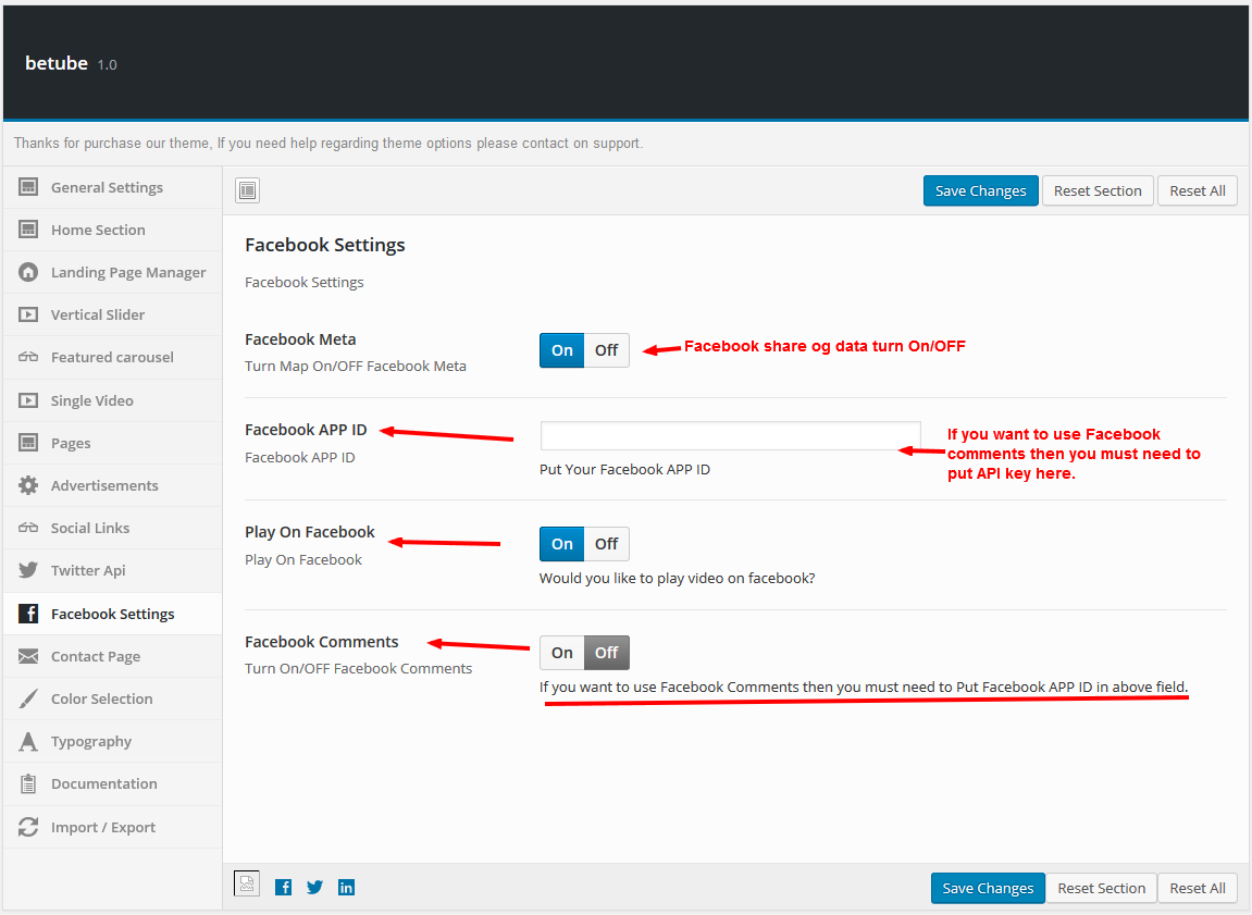 betube single video settings